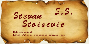 Stevan Stoišević vizit kartica